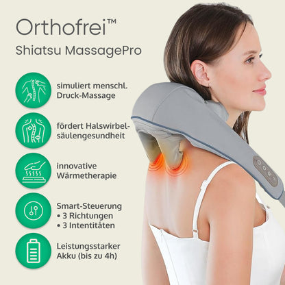 Orthofrei® Shiatsu MassagePro - Intelligentes Thermo-Massagegerät